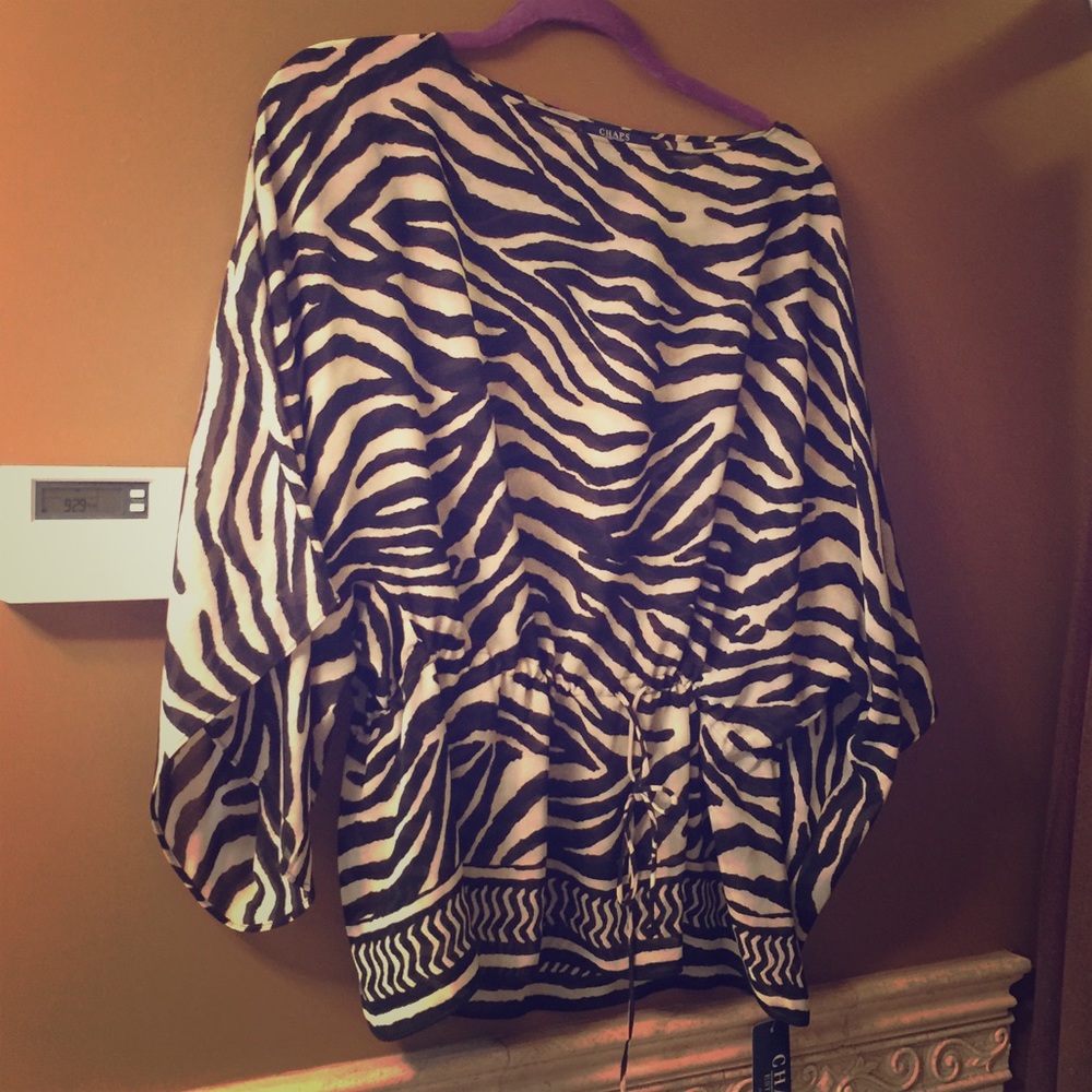 Ralph Lauren Chaps Animal Print Top